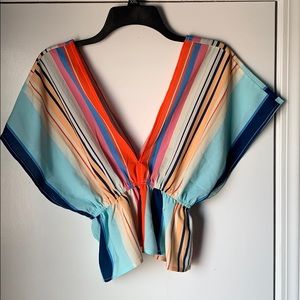 Stripe low cut front/back